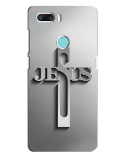 Чехол для ZTE Z18 Mini с картинкой «Металлический крест Jesus»