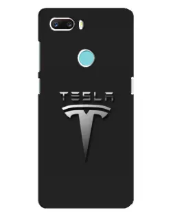 Чохол для ZTE Z18 Mini з картинкою «Сталевий логотип Tesla»