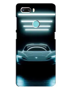Чохол для ZTE Z18 Mini з картинкою «Tesla в неоні»
