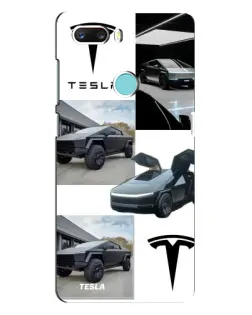 Чохол для ZTE Z18 Mini з картинкою «Колаж Cybertruck Tesla»