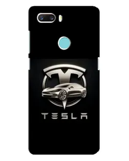 Чохол для ZTE Z18 Mini з картинкою «Tesla — срібне авто»