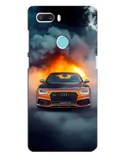Чохол для ZTE Z18 Mini з картинкою «Audi у вогняному диму»