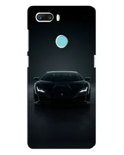 Чохол для ZTE Z18 Mini з картинкою «Чорний Lamborghini Aventador»