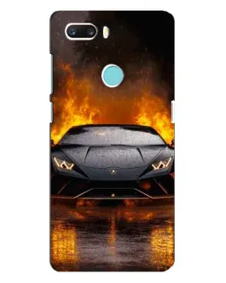 Чохол для ZTE Z18 Mini з картинкою «Lamborghini у вогні»