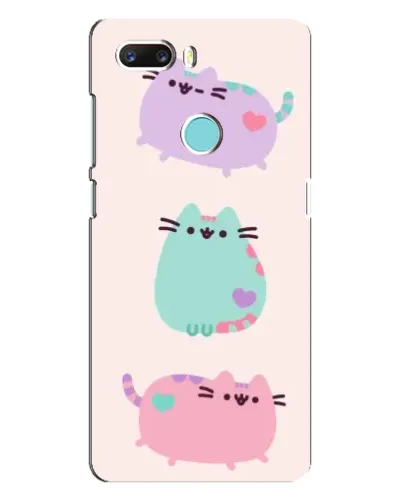 Чохол для ZTE Z18 Mini з картинкою «Pusheen тріо»