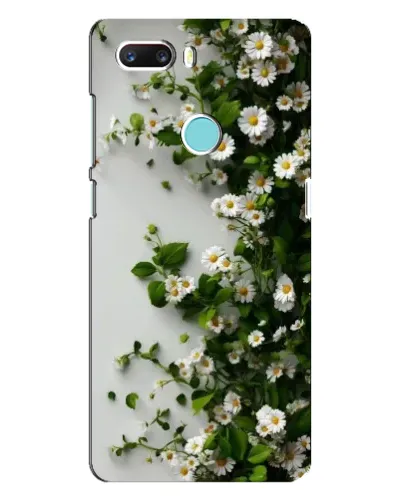 Чехол для ZTE Z18 Mini с картинкой «Ветка мелких белых цветов»