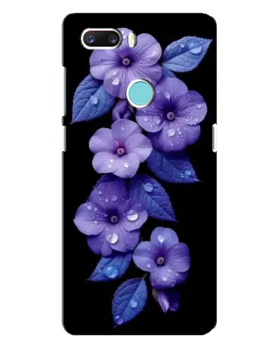 Чехол для ZTE Z18 Mini с картинкой «Фиолетовые цветы с росою»