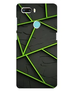 Чехол для ZTE Z18 Mini с картинкой «Зеленые геометрические линии»