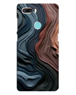 Чехол для ZTE Z18 Mini с картинкой «Цветные волны каньона»