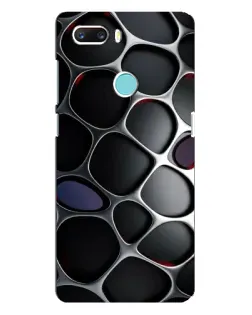 Чехол для ZTE Z18 Mini с картинкой «Объемная темная решетка»