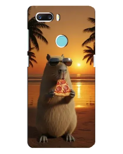 Чехол для ZTE Z18 Mini с картинкой «Капибара с пиццей»
