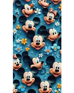 Чохол для ZTE з картинкою «Паттерн Міккі та Мінні»