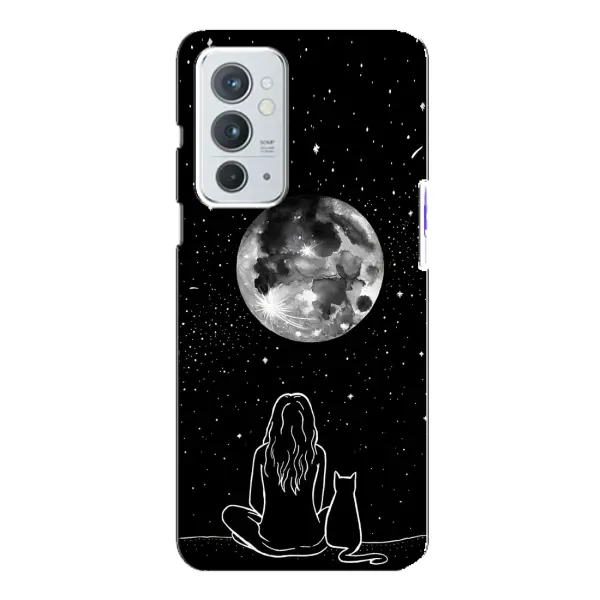 Чехол с принтом «Девушка с котом» для OnePlus 9RT