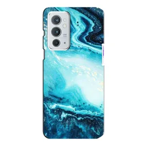 Мраморный чехол на OnePlus 9RT (VPrint) (Голубой мрамор)