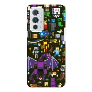 Чехол Майнкрафт на OnePlus 9RT (AlphaPrint) Minecraft (Коллаж Майнкрафт)