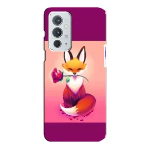 Чехлы с картинкой Лисички для OnePlus 9RT (VPrint) (Лисичка с розочкой)