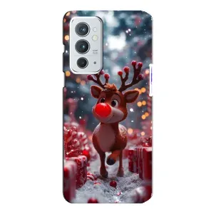 Яркий чехол для OnePlus 9RT с Зимними Оленятами (Олень среди подарков)