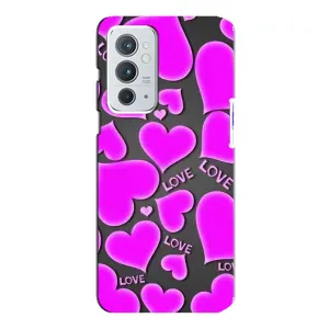 Чехлы для любимой на Ван Плюс 9РТ (VPrint) (Pink hearts)