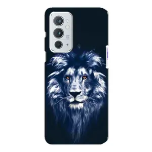 Чехол со Львом для OnePlus 9RT (VPrint) (Синий Лев)