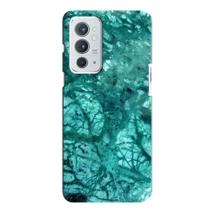 Мраморный чехол на OnePlus 9RT (VPrint) (Зеленый мрамор)