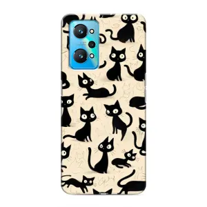 Чехол с рисунком кот на Realme GT Neo 2 (Черные коты)