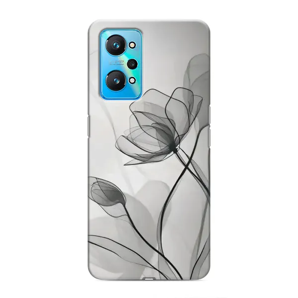 Чохол з принтом «Чорні квіти» для Realme GT Neo 2