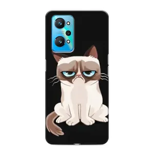 Чехол с принтом для Realme GT Neo 2 (AlphaPrint) Модные коты (Грустный кот)