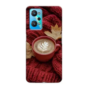 Чехол с уникальным дизайном «Осень с кофе» для Realme GT Neo 2 (Кофе на пледе)