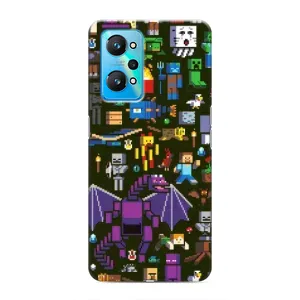 Чехол Майнкрафт на Realme GT Neo 2 (AlphaPrint) Minecraft (Коллаж Майнкрафт)