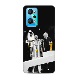 Чехлы для Realme GT Neo 2 (Leo чемпион) (AlphaPrint) (Месси в накидке)