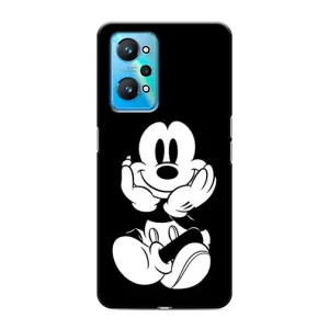 Эксклюзивный чехол для Realme GT Neo 2 (AlphaPrint - Мультяшные) (Микки на черном)