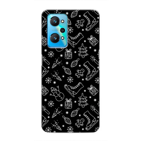 Чехол с принтом «Новогодний фон» для Realme GT Neo 2