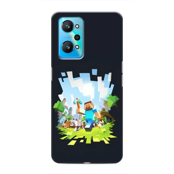 Чехол с принтом «персонажи Minecraft» для Realme GT Neo 2