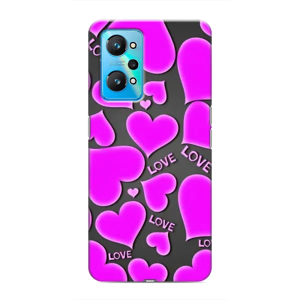 Чехол с принтом «Pink hearts» для Realme GT Neo 2 Чехол с принтом «Pink hearts» для Realme GT Neo 2