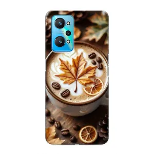 Чехол с уникальным дизайном «Осень с кофе» для Realme GT Neo 2 (Пряный кофе)