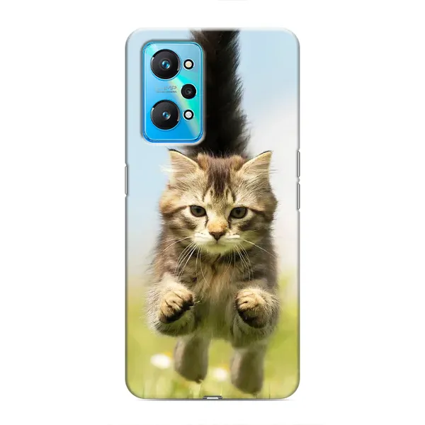 Чехол с принтом «Прыжок кота» для Realme GT Neo 2