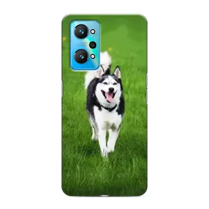 Чехол с Хаски для Realme GT Neo 2 - (AlphaPrint) (Радостный Хаски)