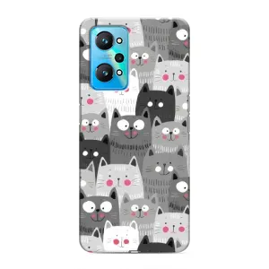 Чехлы с Котиками для Realme GT Neo 2 (VPrint) (Рисованные котики)