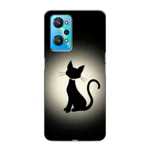 Чехол с принтом для Realme GT Neo 2 (AlphaPrint) Модные коты (Силуэт котика)