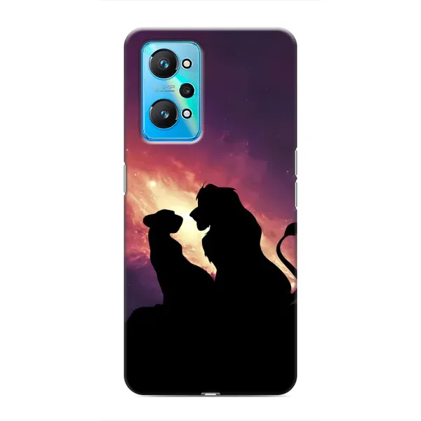 Чехол с принтом «Силуэт Симба и Налу» для Realme GT Neo 2