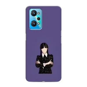 Чехлы Венсдей на Realme GT Neo 2 Уэнсдей (AlphaPrint) (Уэнздей в черном)