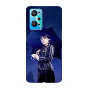 Чехлы Венсдей на Realme GT Neo 2 Уэнсдей (AlphaPrint) (Уэнздей с зонтом)