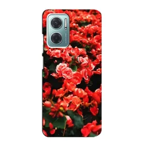 Чохли з квітами для Xiaomi Redmi Note 11E (VPrint) (Квіти червоні)
