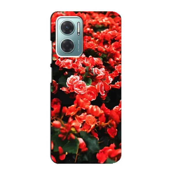 Чехол с принтом «Цветы красные» для Xiaomi Redmi Note 11E