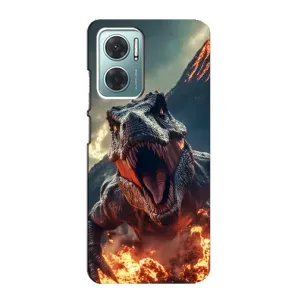 Чехол с принтом «Огненный динозавр» для Xiaomi Redmi Note 11E