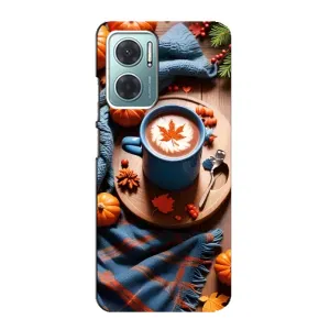 Чехол с принтом «Кофе и тыковки» для Xiaomi Redmi Note 11E
