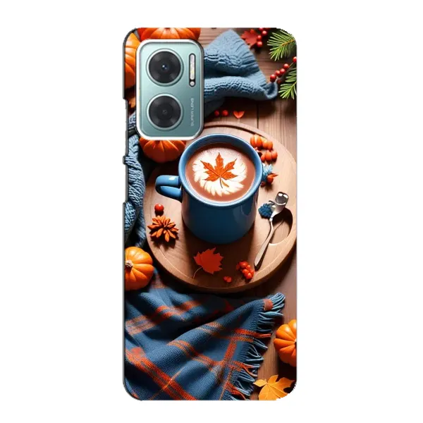 Чехол с принтом «Кофе и тыковки» для Xiaomi Redmi Note 11E