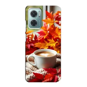 Чехол с уникальным дизайном «Осень с кофе» для Xiaomi Redmi Note 11E