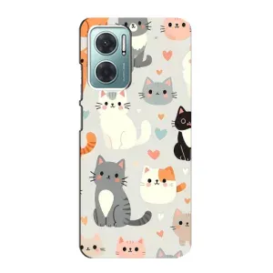 Чехол с рисунком кот на Xiaomi Redmi Note 11E (Коллаж котов)