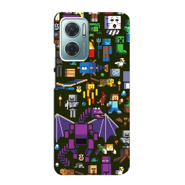 Чехол с принтом «Коллаж Майнкрафт» для Xiaomi Redmi Note 11E